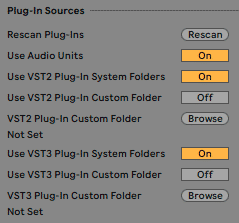 ableton plugin settings