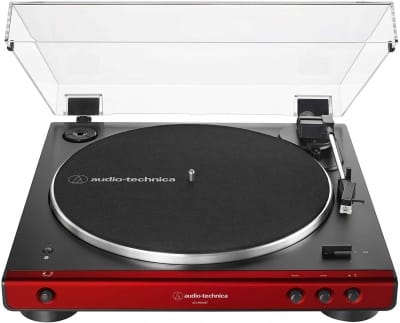 Audio-Technica AT-LP60XBT-RD Fully Automatic Belt-Drive Stereo Turntable